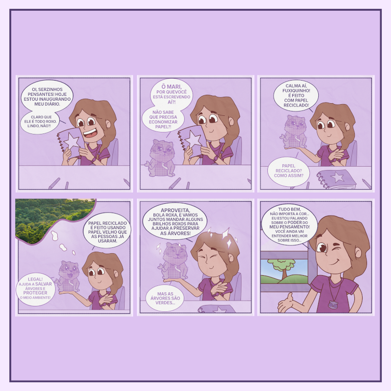 Diário com papel reciclado