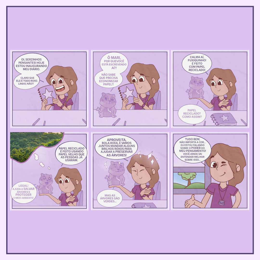 Diário com papel reciclado